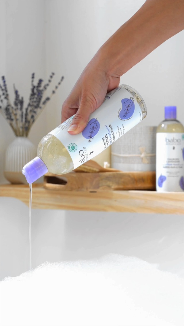 Image of BABO Botanicals Calming Lavender 2-in-1 Bubble Bath & Wash - Relaxing Chamomile & Lavender - EWG Verified- Vegan- for All Ages- Scented with Lavender Essential Oil