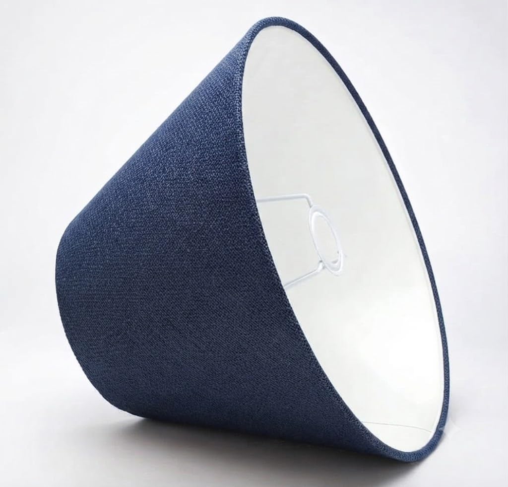 Lamp Shade, Round Lamp Shade, Medium Drum Lamp Shades, Fabric Lampshades Barrel Lamp Shades For Lamps Floor Lamps 10 INCH, Blue-image-35