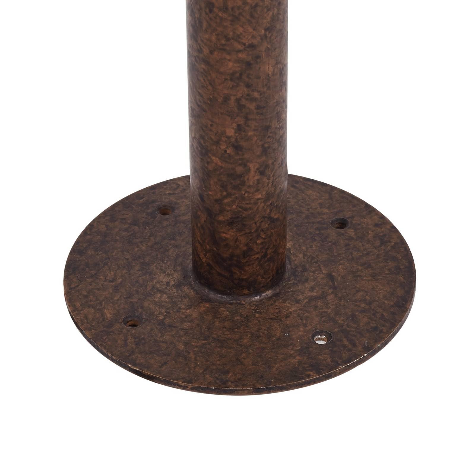 Lindby Außenleuchte (Laterne) Zayn (Retro, Vintage Antik) in Braun aus Aluminium (1 flammig E27) - Wegeleuchte Pollerleuchte Wegelampe Sockelleuchte