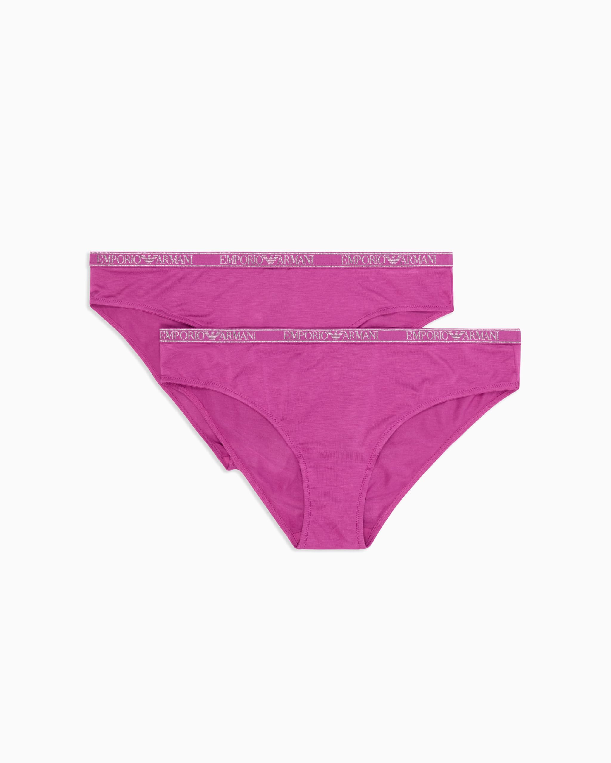 EMPORIO ARMANI Woman Essential Studs 2-Pack Brief Violet XS