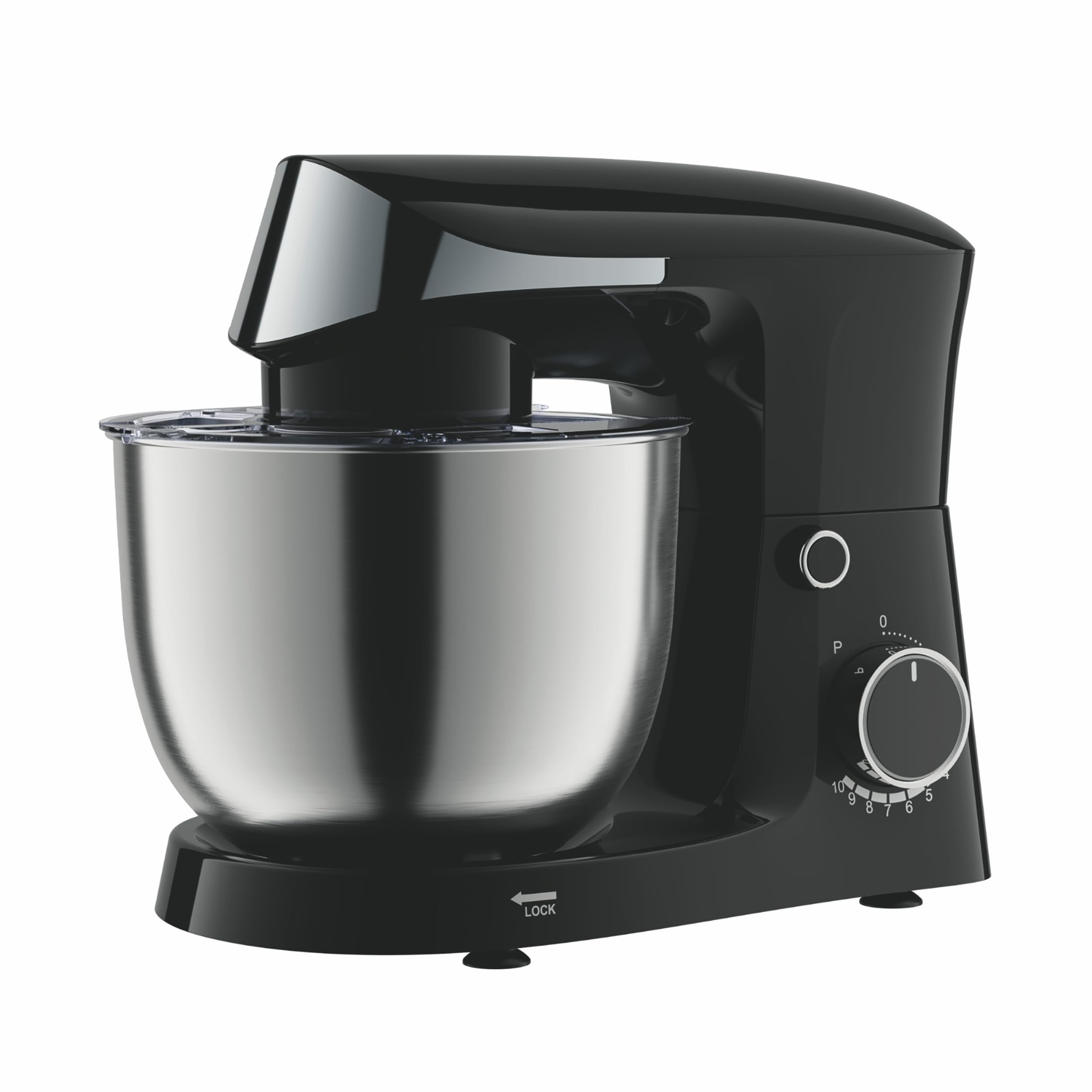 Impastatrice planetaria, ciotola rimovibile 5,5L, 10 velocità, 1500W, nero, Kooper