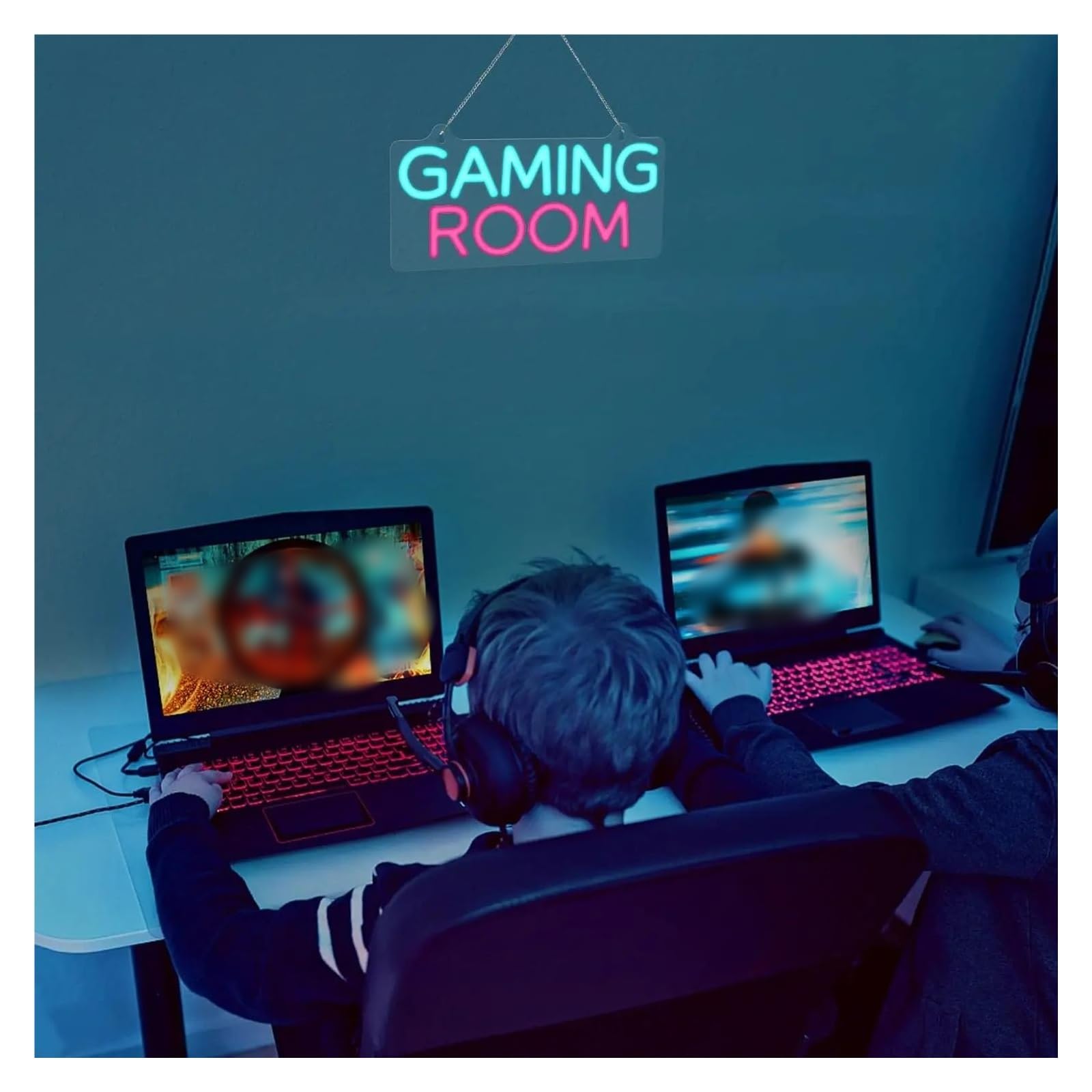 LED néon signe Enseigne Lumineuse LED Gaming Room Pour Décoration Murale Jeu Alimentée Par USB Pour Chambre À Coucher Boutique Décoration De Fête Éclairée 31.1cm×16.4cm