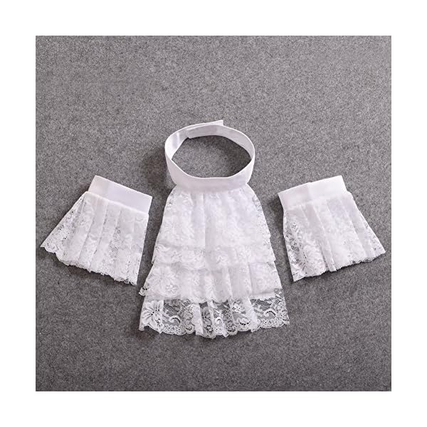 BLESSUME Jabot Kragen Viktorianisch Halskrause Spitze jabot Kostüm – Bild 5