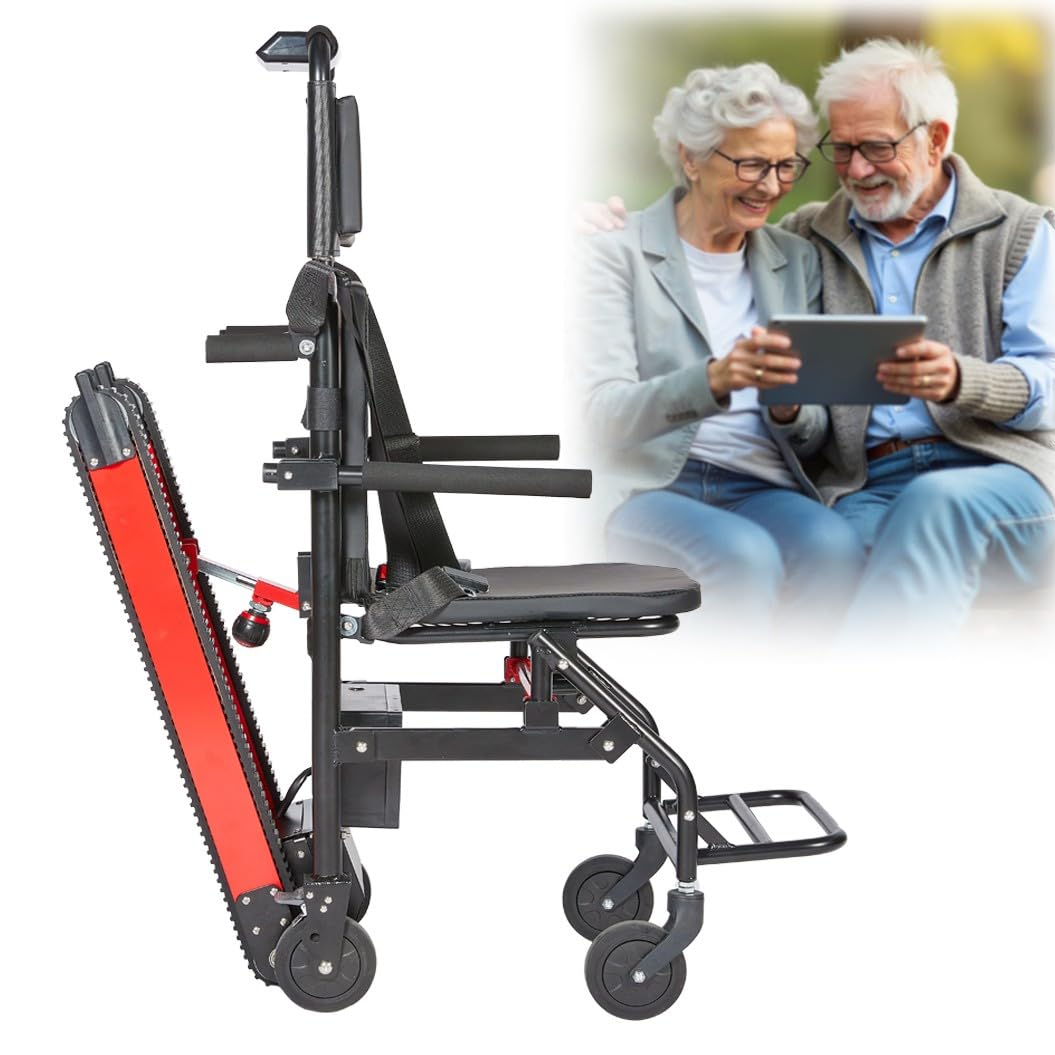 Electric Stair Climber For Hand Trolley,Electric Stair Risers,Folding Portable Chair Ladder,Stair Lifter For Elderly,250W 13AH Motor