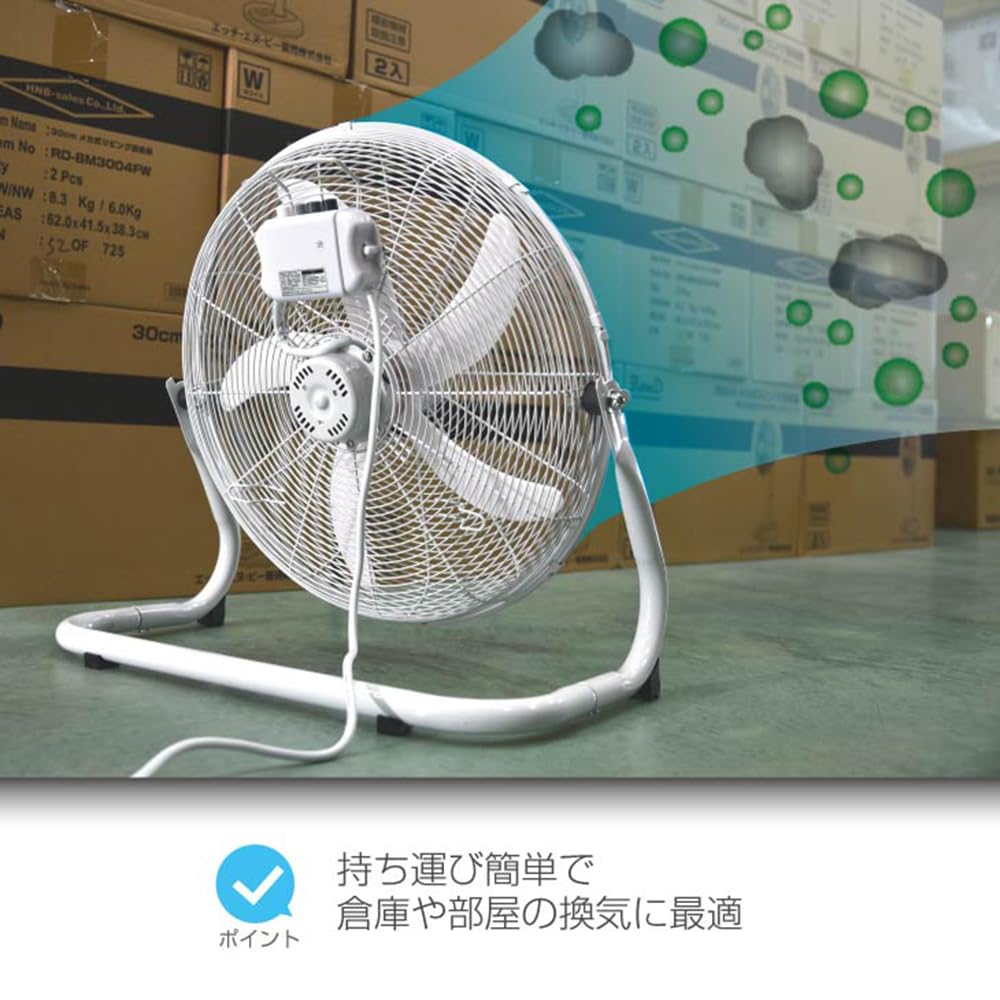 Amazon | タンスのゲン 業務用扇風機 強力 5枚羽根 45cm 風量3段階