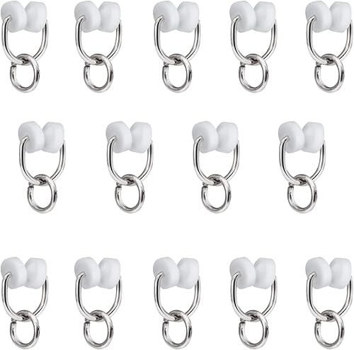 RecPro Anillo portador de ruedas de nylon RV para barra de cortina I Beam Track (14)