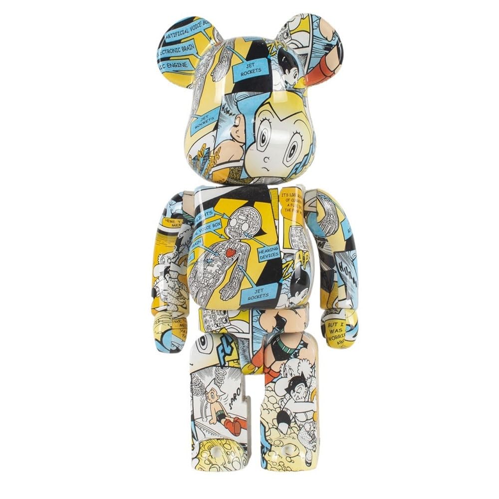 HQDFCNM 400% Bearbrick,Blocks Bear 28cm Violent Bear Sculpture Statue Display Case Collection