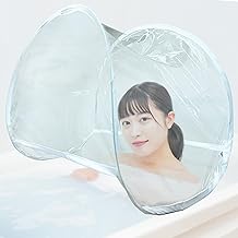 【Easy Sauna in 10 Seconds♪】Home Bath Sauna Collapsible One-Touch Pop-Up Tent (White)
