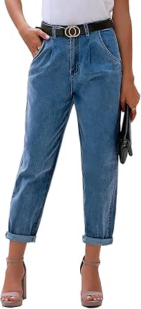 Luvamia Mom Jeans for Women High Waisted Stretchy Loose Denim Pants