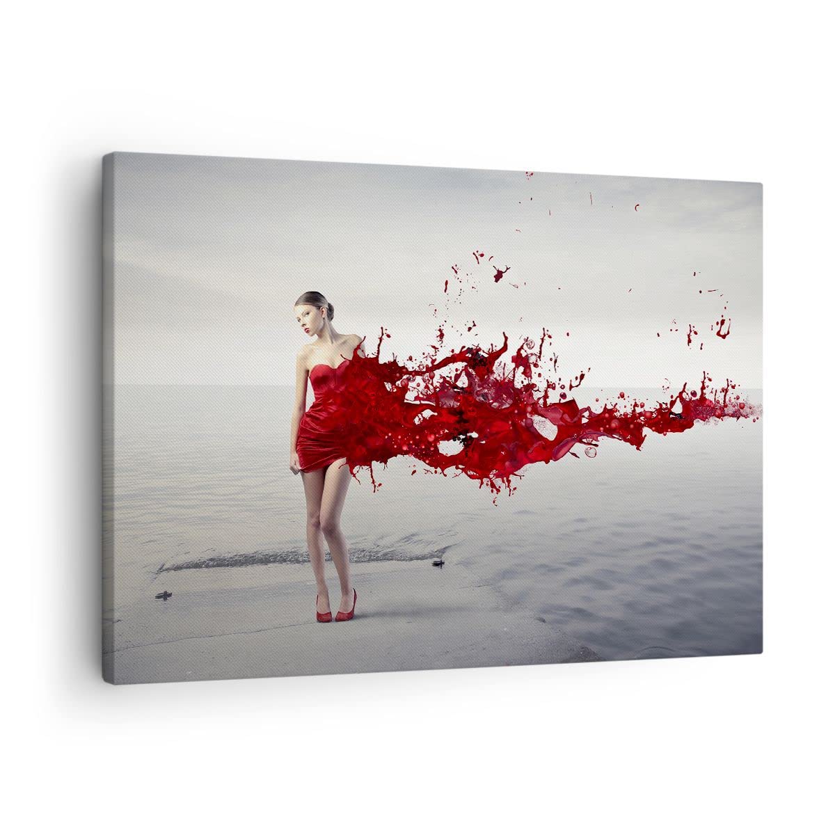 Moderne Impression sur Verre Femme Nu Pose Image Tableau en