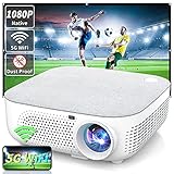 Tecnologia di sincronizzazione dello schermo WiFi 5G: il proiettore portatile wireless 1080P si adatta alla più recente tecnologia dello schermo di sincronizzazione dello smartphone WiFi e può semplicemente collegarsi al tuo dispositivo iOS/Android, soprattutto quando appeso al soffitto come proiettore domestico. Il proiettore wireless 1080P ti offre libertà wireless.