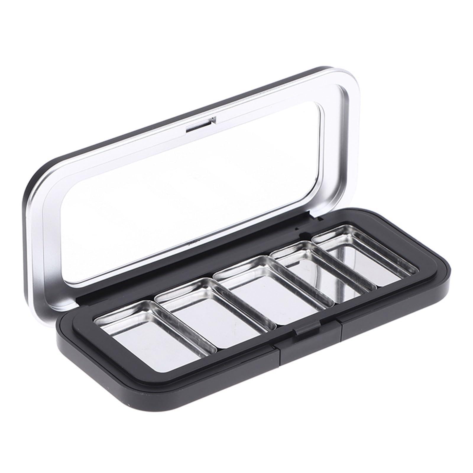 Palette Magnetica Vuota Contenitore cosmetico fai-da-te for rossetto, fondotinta, fard, palette di ombretti magnetici ricaricabili, custodia for trucco nera trasparente vuota(N7)