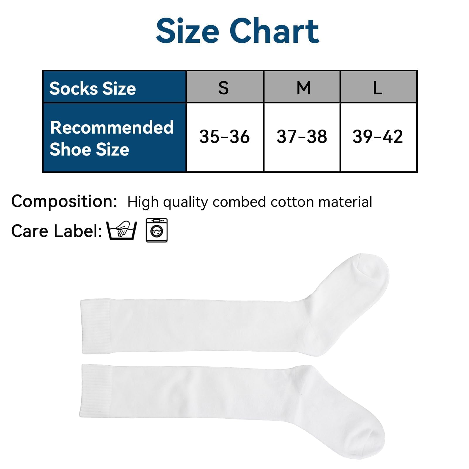 Chaussettes D'escrime pour épée, Sabre et Feuille Coton épaissi Unisexe Bas de Protection Clôture Genou Chaussettes Hautes bas Décontractés Sport Tube Chaussettes Blanc pour Unisexe