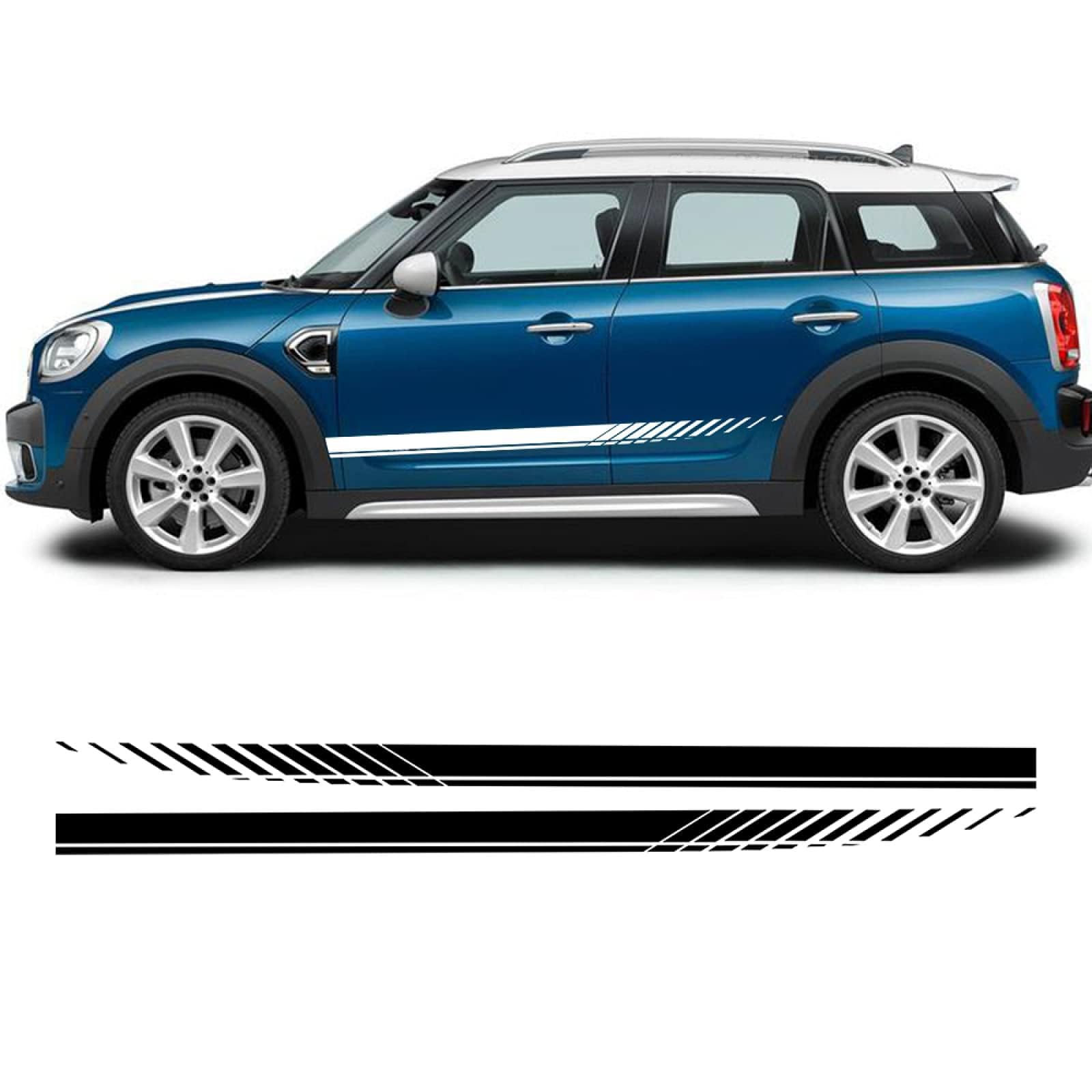 UNCLE LIAO Car Side Skirt For Mini Cooper S One R50 R52 R53 R56 R57 F55 F56 F57 JCW Auto Car Door Sticker Side Step Skirt.,Red