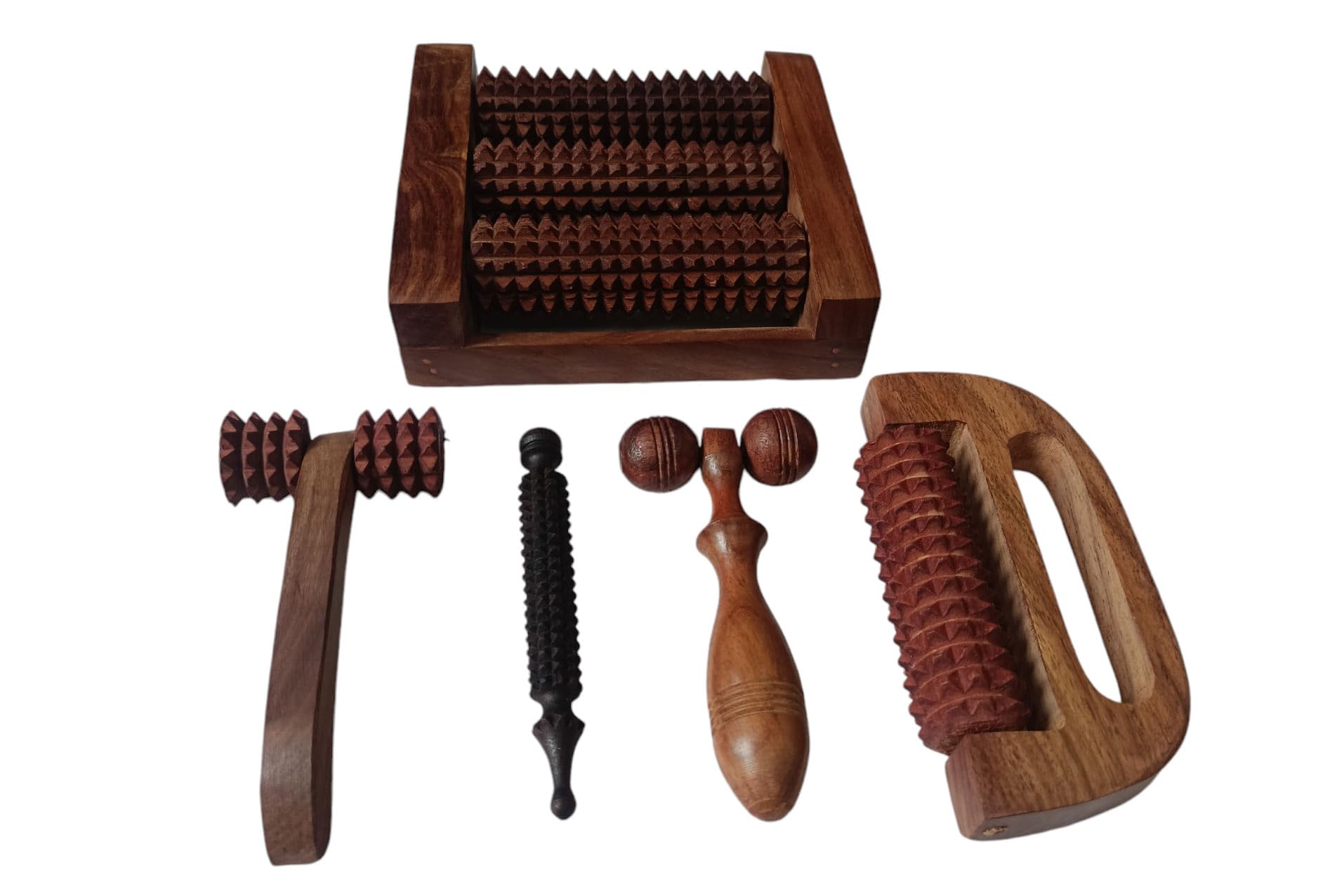 Wooden Foot Roller Massager, Handle Manual Massager, Face and Neck Massager, Jimmy Massager, Acupressure Hand Massager Pain Relief Combo Kit, Set of 5 (B0DFMMTDLS) Amazon Price History, Amazon Price Tracker