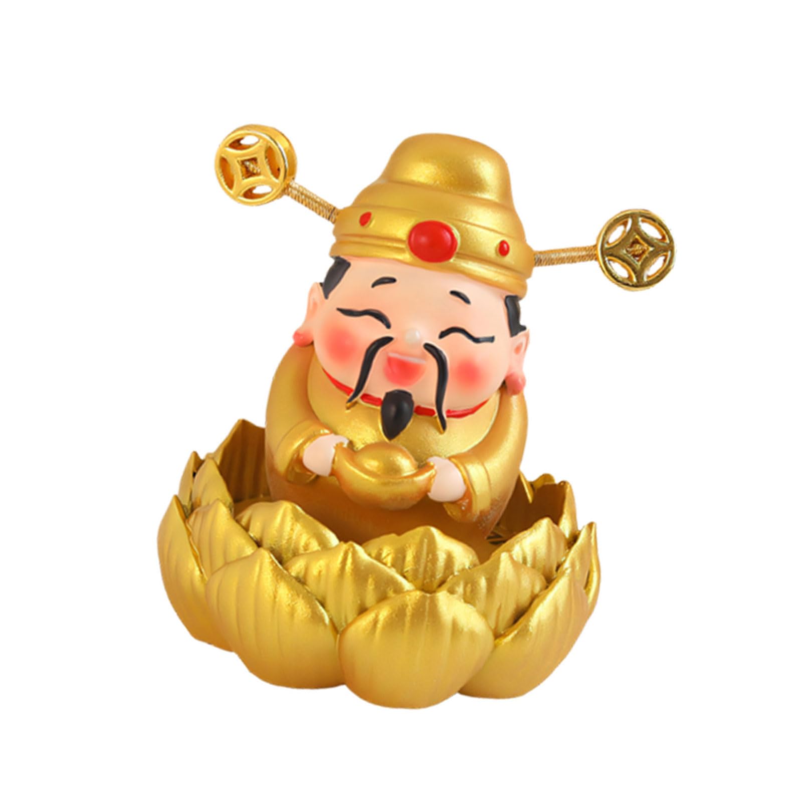 YWLUUOO God of Wealth Figurines Resins Cai Shen Statues of Fortunes Caishen Sculptures Fengshui Ornament Home Offices Decors of Wealth of Fortunes Caishen Figurine Sculptures