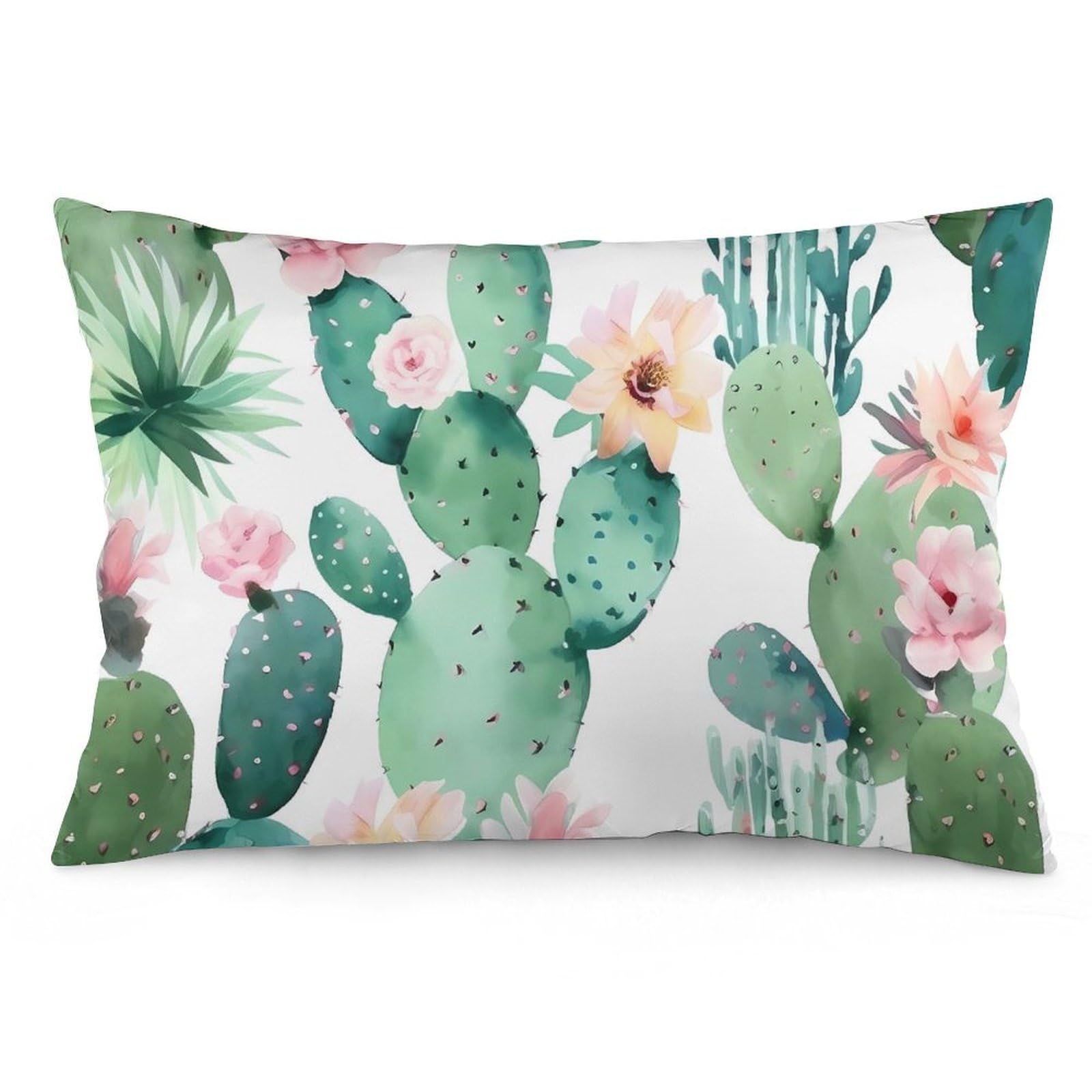 NTVOWPZO 2 Pack Decoration Throw Pillow Covers 12 "x20 Pillowcases Covers Cactus Pattern Pillowcases Modern Farmhouse Home Decor Sofa Cushions Covers for Couch Bed Living Room