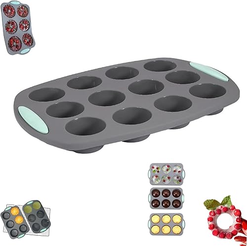 Miniatura 12 de Molde de hielo en forma de corona, bandeja de cubitos de hielo de corona navideña de silicona y juego de moldes de copos de nieve, moldes de hielo