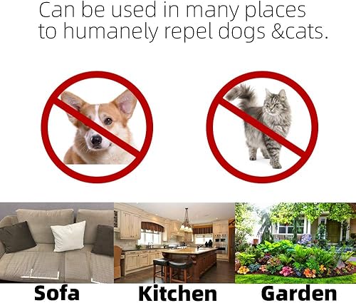 Miniatura 5 de Paquete de 8 tapetes repelentes de gatos para exteriores e interiores para gatos y perros, tapetes de plástico con púas, 16 x 13 pulgadas