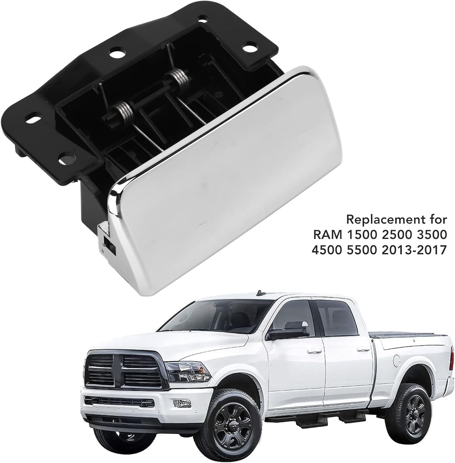 Front Center Console Latch, Glossy Finish Interior Center Console Armrest Lid Latch, Anti Scratch Center Armrest Lid for 1500 2500 3500 4500 5500
