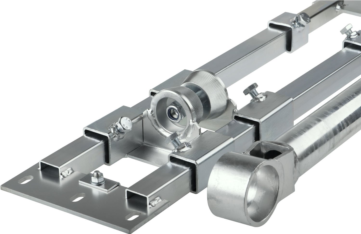 Dachsparrenhalter - DUR-line® Herkules S48-1300 - über 1000Nm - Breite: 55-90 cm, Masthöhe: 130 cm, Ø: 48 mm, feuerverzinkt, Kabeldurchführung