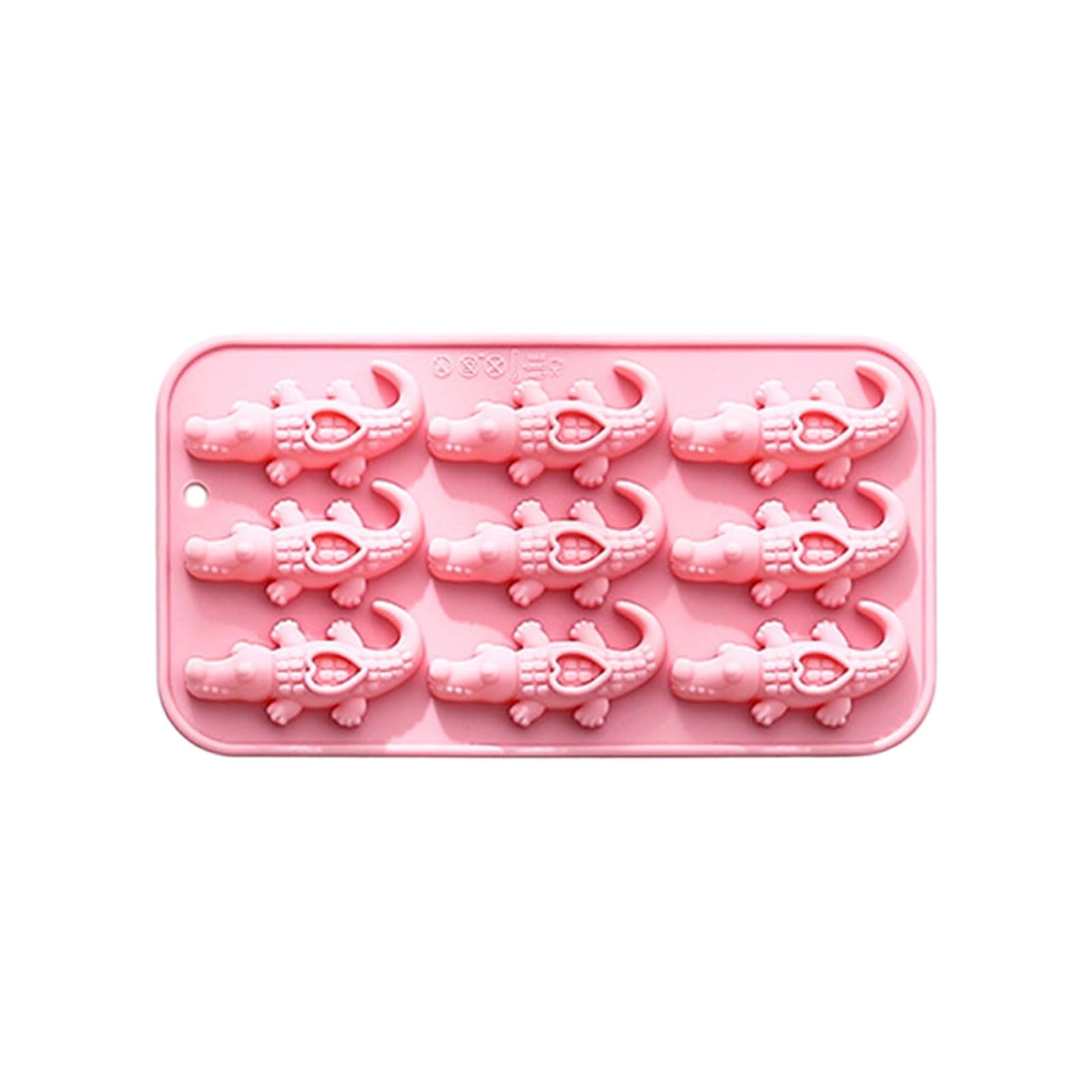 ATRYG 9 Cavity Alligators Silicone Mold for Baking Cake Chocolate Candy Making Food Safe Easy Releases Dessert Mould
