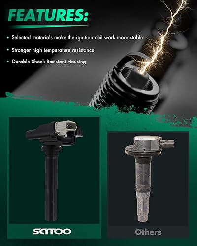 Vista 1095 de SCITOO 1 bobinas de encendido con 4 bujías de iridio para Chevrolet 2011-2015 Cruze 1.4L 2016 Cruze Limited 1.4L 2012-2020 Sonic 1.4L 2013-2021 Trax