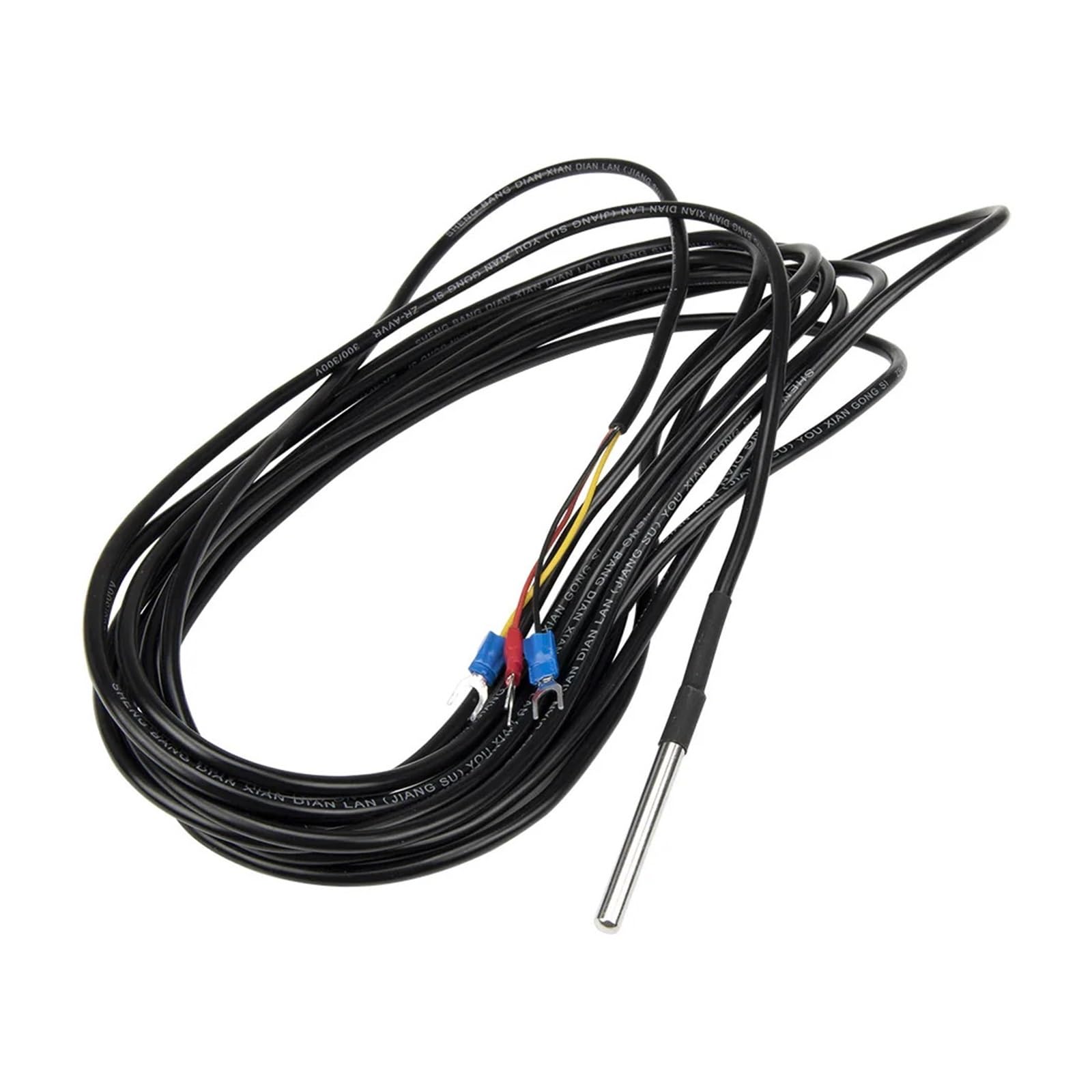 FTARP03 PT100 Cu50 Wasserdichter 5 m Kabel polierter Stabsonde RTD-Temperatursensor(PT100 6x30mm Probe)