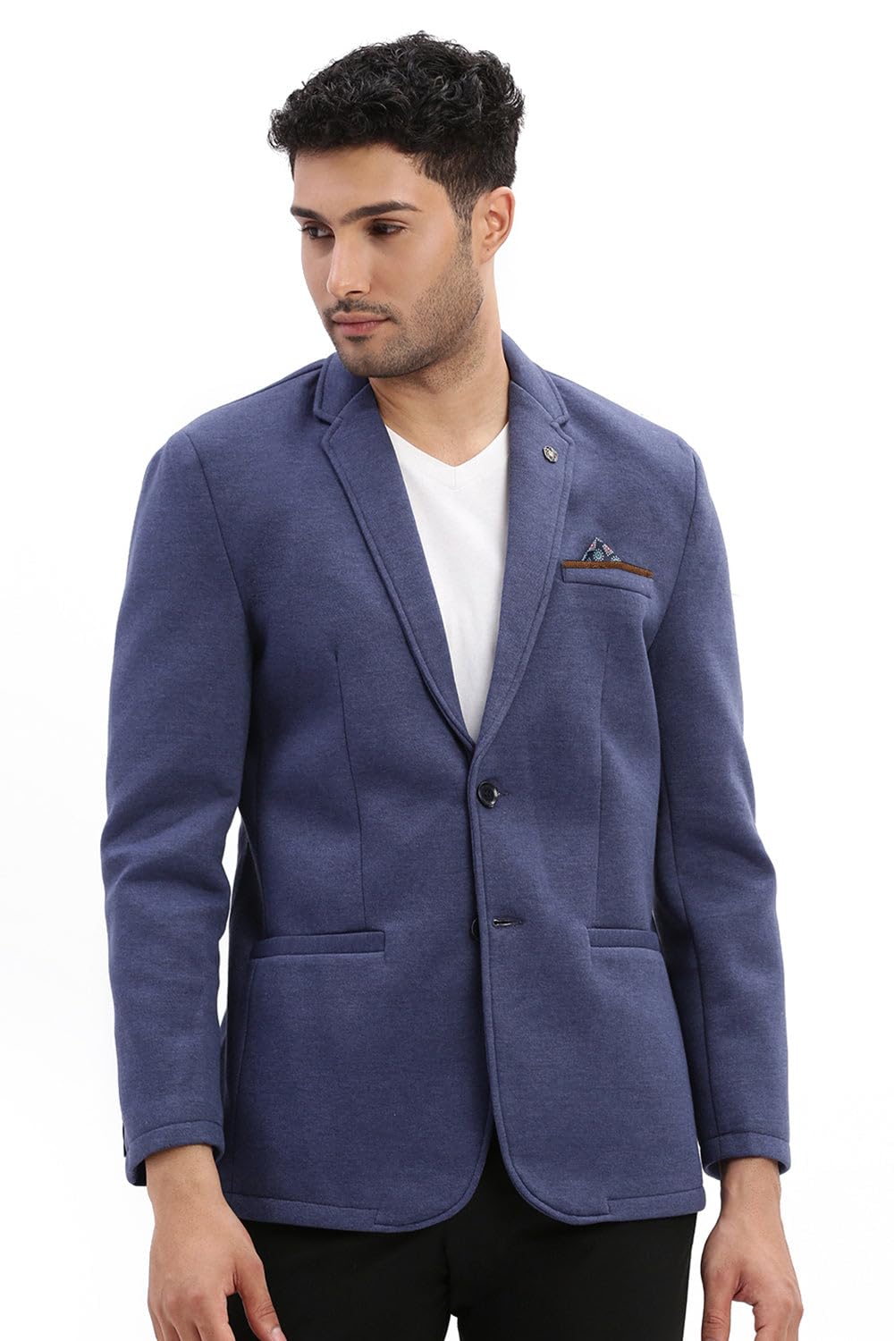 showoffff SHOWOFF Men's Blue Solid Single-Breasted Blazer-LBR-4500_Blue-picture-13