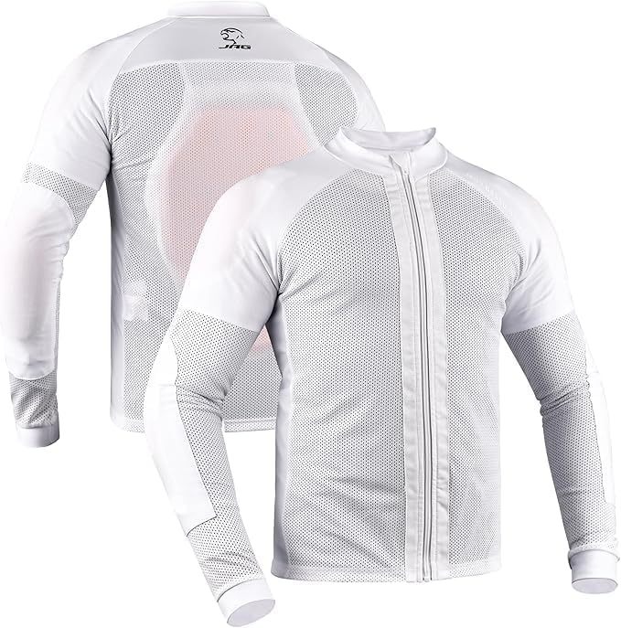 J.A.G. Motorcycle Mesh Shirt for Men with CE Certified Protective Padded Armors | All Season Motorcycle Riding Shirt