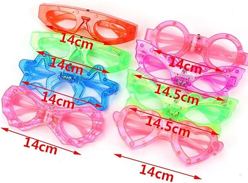 Miniatura 2 de 12 lentes LED iluminados para fiesta, Mardi Gras en la oscuridad, persianas de neón intermitentes para carnaval, fiesta de cumpleaños