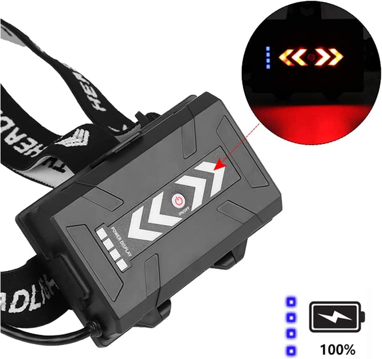 Czołówka Latarka czołowa LED XHP90 Super jasna, mocna latarka czołowa z możliwością ładowania z 3 trybami 15000 lumenów Czołówka z możliwością ładowania Latarka czołowa do eksploracji jaskiń