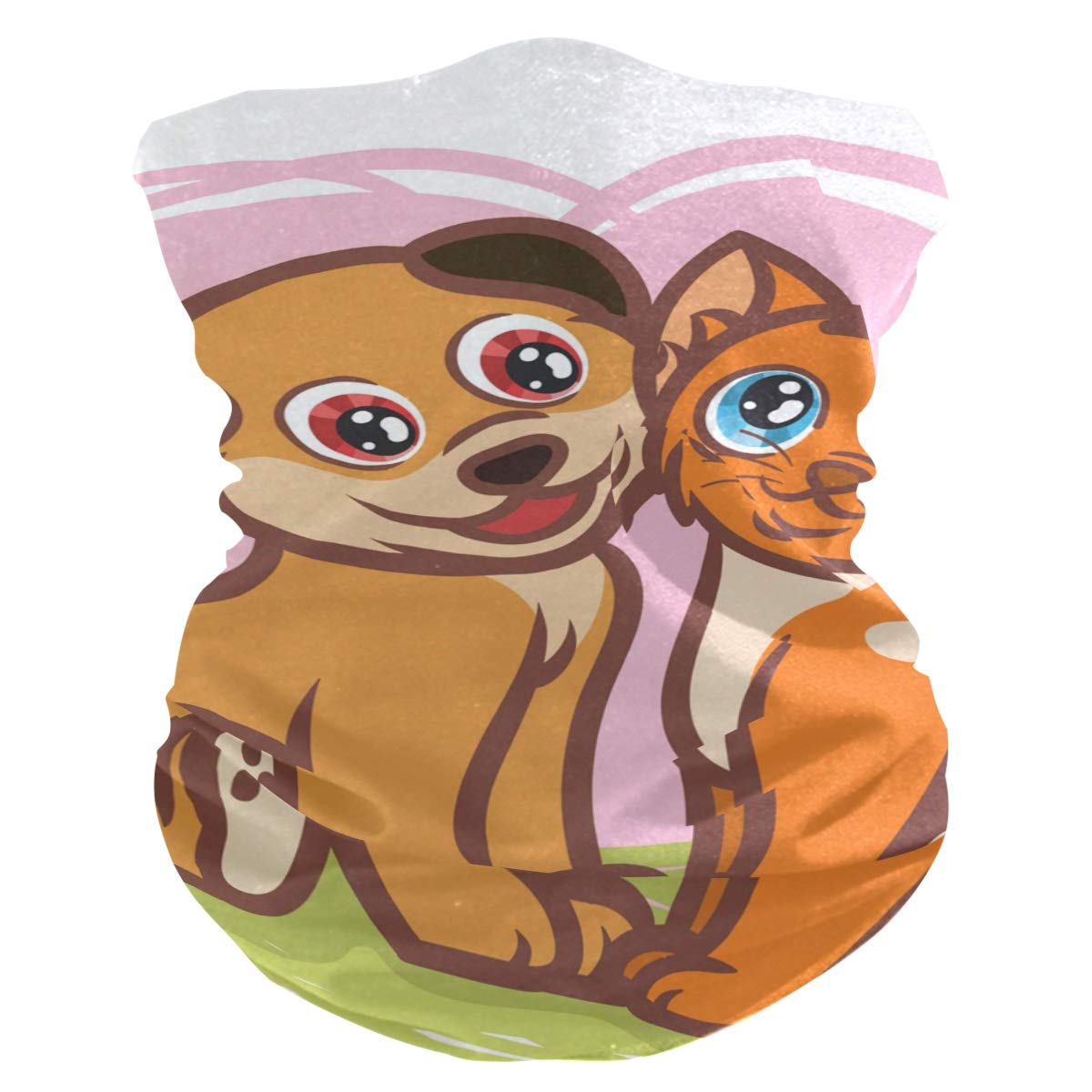 LUPINZ Magic Scarf, Fishing Mask Puppy And Kitten Love Tube Mask, Neck Balaclava and Sport Scarf Headband Sweatband