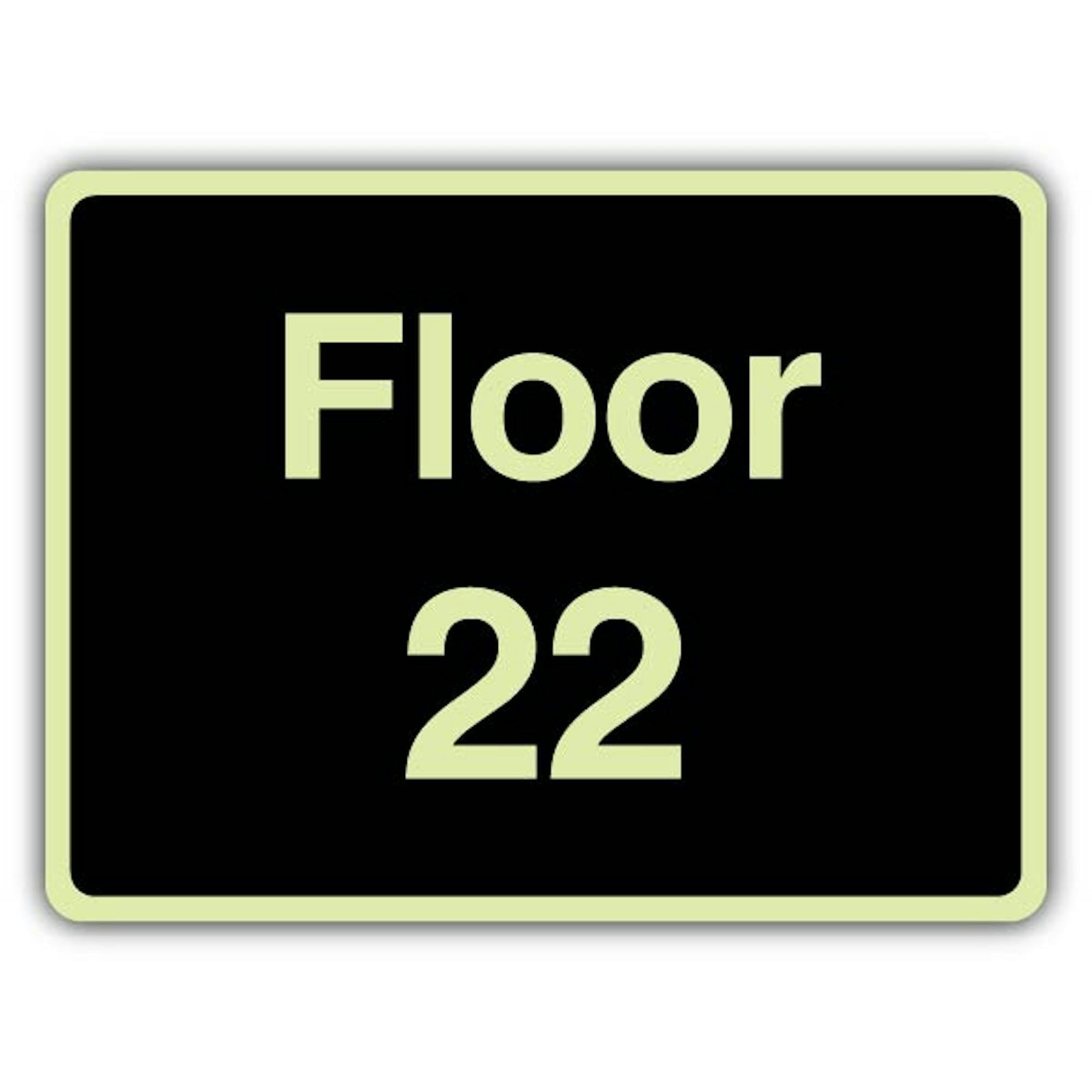 V Safety Floor 22 - Señal de vinilo triple brillante, 400 x 300 mm, color