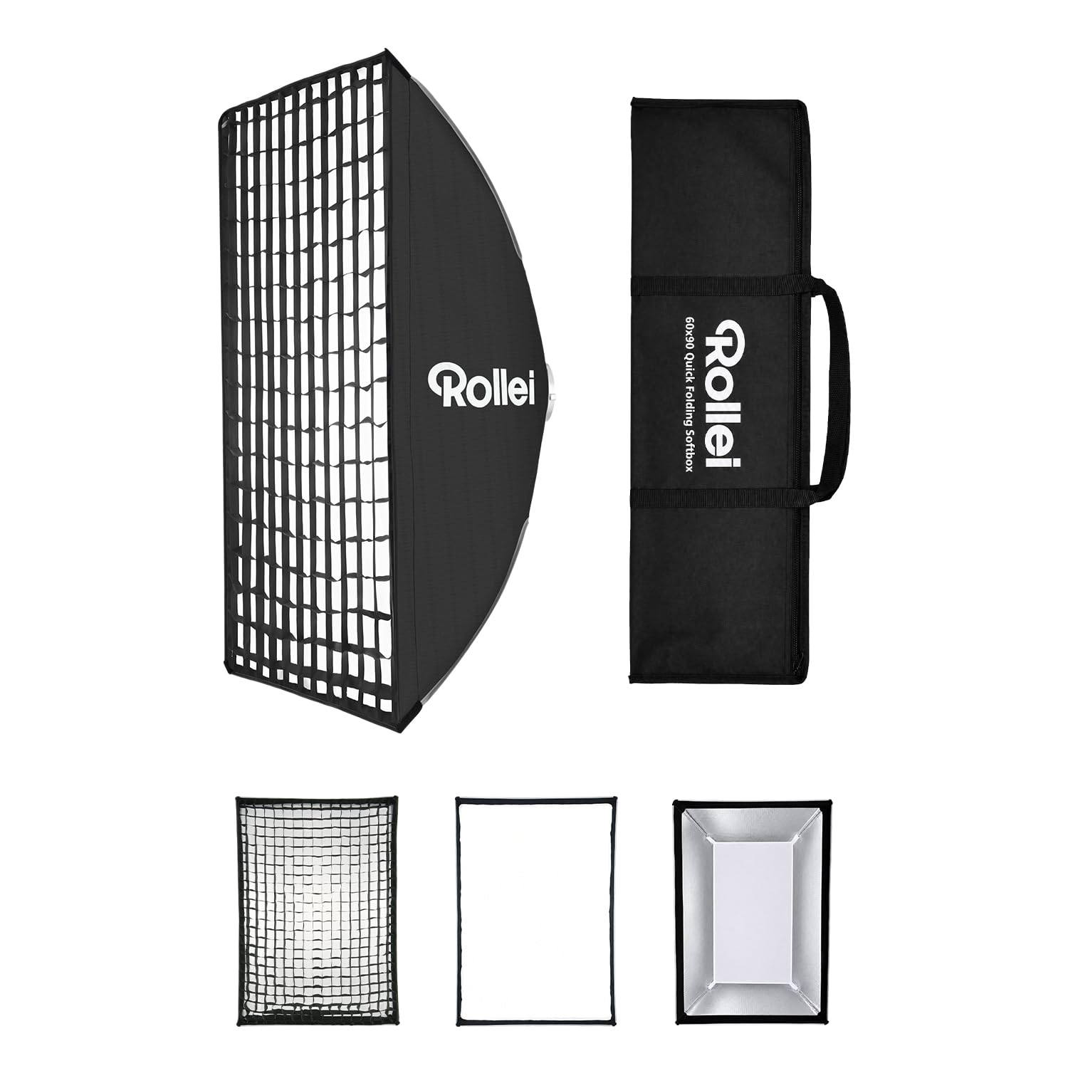 Rollei Quick Folding Softbox Rectangular 60x90cm con Difusor/Rejilla/Bolsa