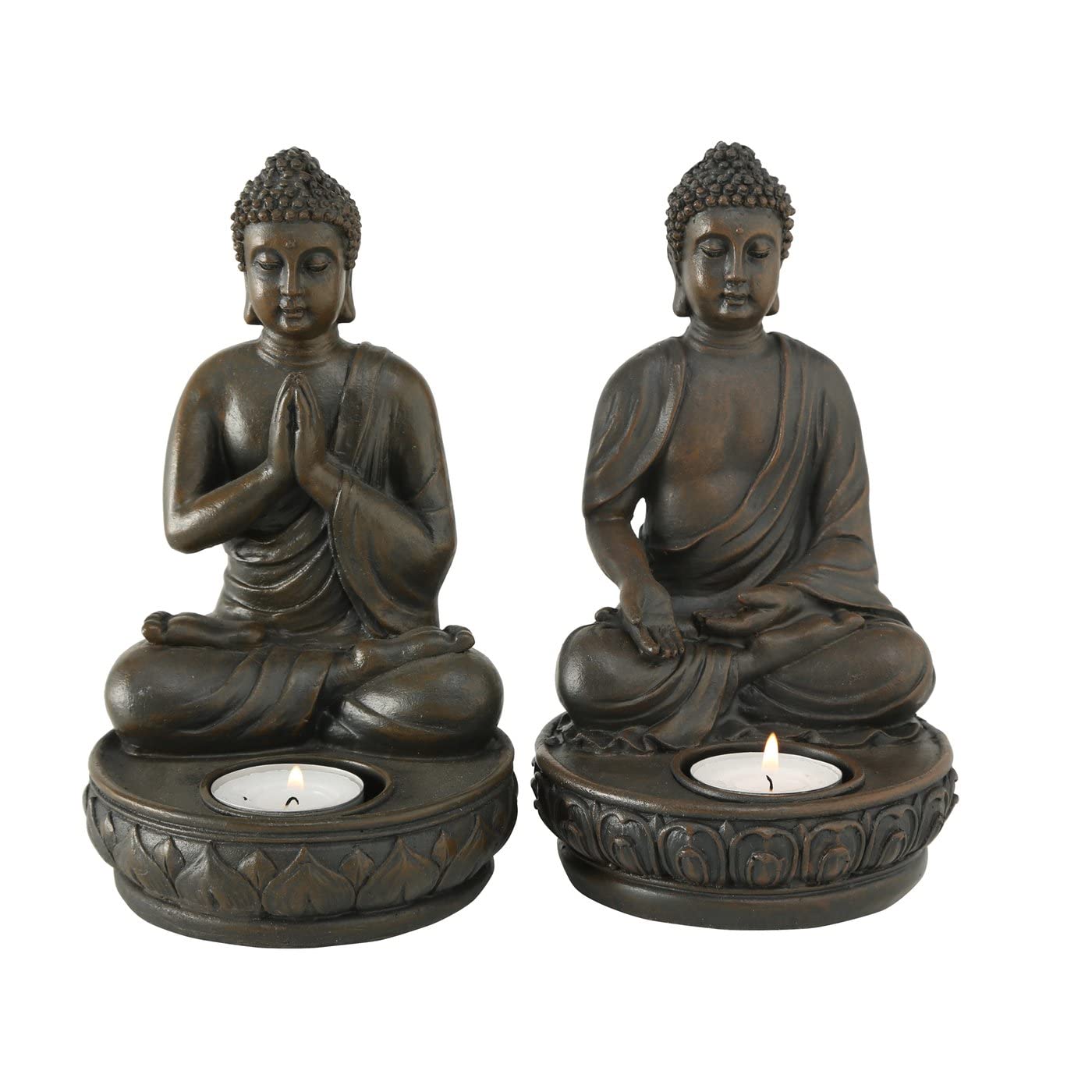 Tinas Collection TEALIGHT Holder Buddha SCULTPURE FENG Shui Article 19CM New The Different Design