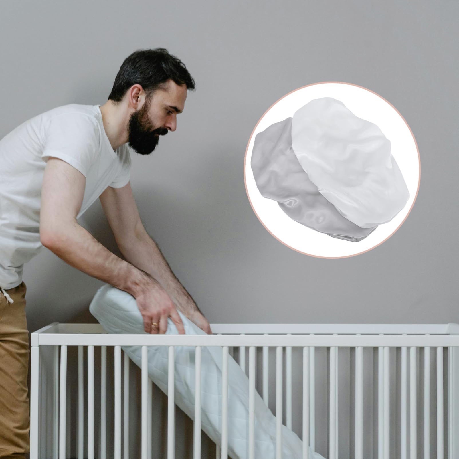 BESPORTBLE Lot de 2 Draps de Matelas en Microfibre Respirante pour Berceau, Housse Fine et Polyvalente Adaptée la Chambre du Bébé