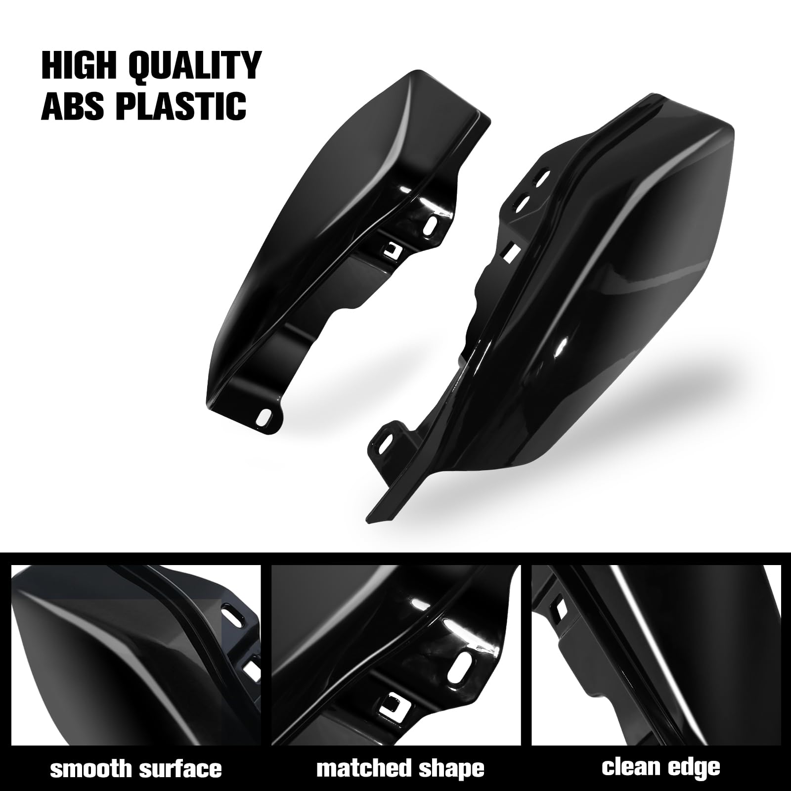 Déflecteurs d'air Gauche/Droite pour Harley Davidson Touring Street Glide Road Glide Electra Glide Road King Ultra Limited Tri Glide CVO Noir Vif