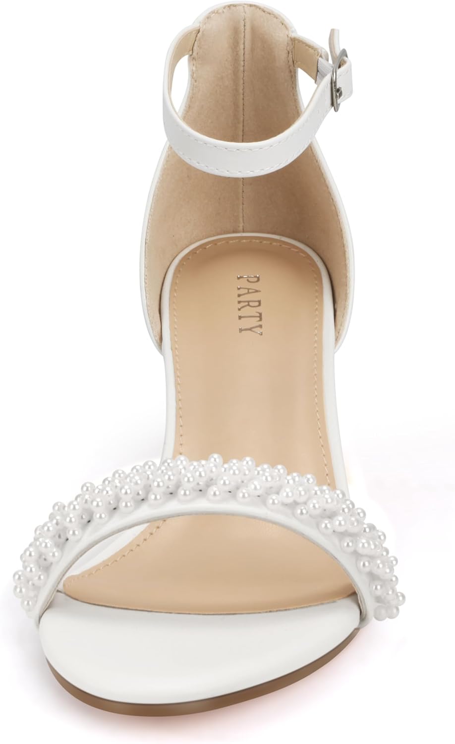 PARTY Women's Open Toe Ankle Strap Low Block Chunky Heels Sandals - Image 3