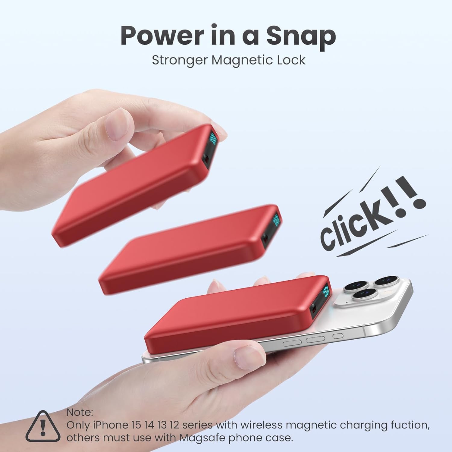 Powerbank, 25800 mAh (klasyczny czarno-czerwony design】 Power Bank 2 wyjścia USB, 4 diody LED, wysoka pojemność, zewnętrzny akumulator, kompatybilny z iPhone 12 13 Pro Max, Samsung S21, S20,
