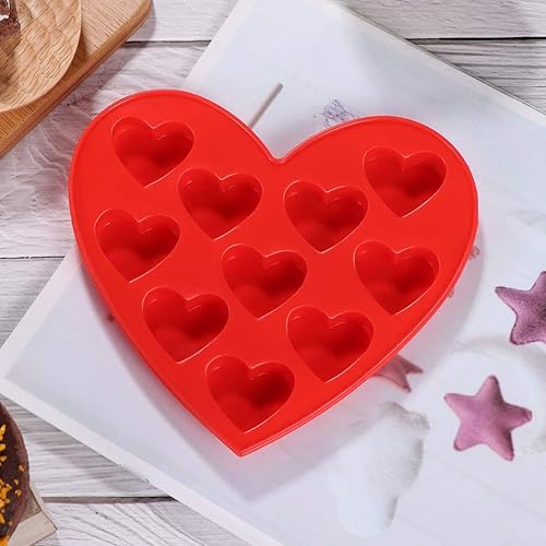 Miniatura 5 de Molde de silicona para tartas, molde para hacer dulces, molde de chocolate en forma de corazón, bandeja para cubitos de hielo, molde para hornear
