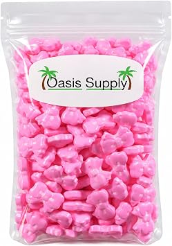 Oasis Supply Classic Mouse Theme Pink Bow Sprinkles Edible Quins & Cake Toppers for Cupcakes, Cookies, Mini Cakes, Ice Cream & Desserts Old-School Style Pink Bow Decorations, 4 oz