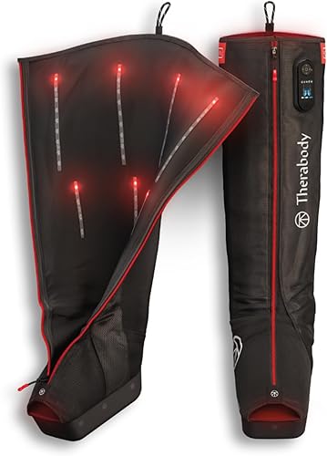 Therabody JetBoots PRO Plus - Botas de compresión inalámbricas con terapia de vibración y luz, recuperación muscular, manga de compresión neumática