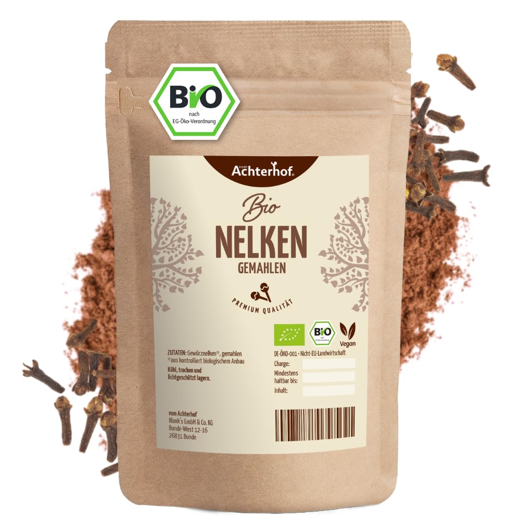 Nelken gemahlen BIO | 100g | gemahlene Gewürznelken | Nelkenpulver vom Achterhof