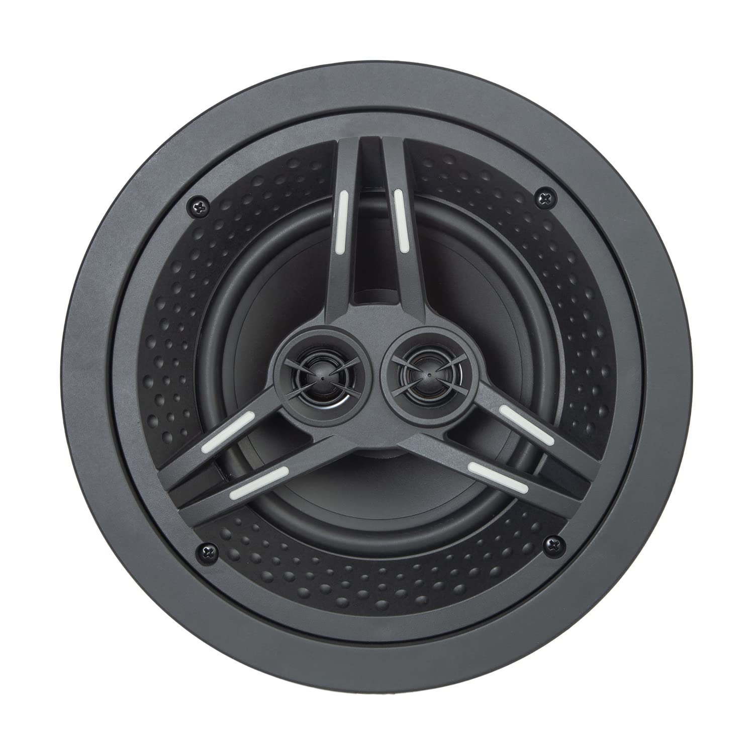 SpeakerCraft SC-DX-EC6-DT DX-Stage Evoke E Series 100-Watt-Continuous-Power in-Ceiling Dual-Tweeter Speaker, Black