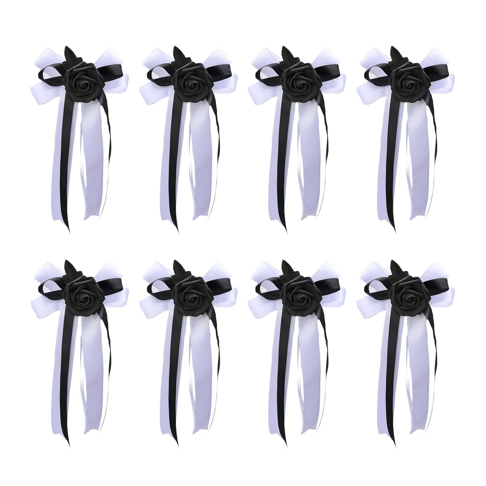 Tsophreniq Flower Car Glasses Ornament Nuptial Car Floral Accent Silk Bowknot Hanging Decorations for Rearview Glasses Festival Automobile Accent