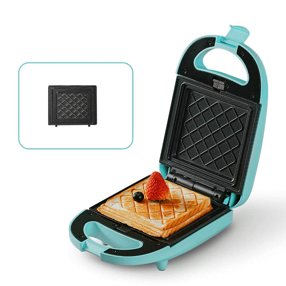 breakfast machine multifunctional Sandwich Toaster Waffle Maker Small Household Multi-Function Frying Machine Panini Presses 600W / Blue/A-image-1