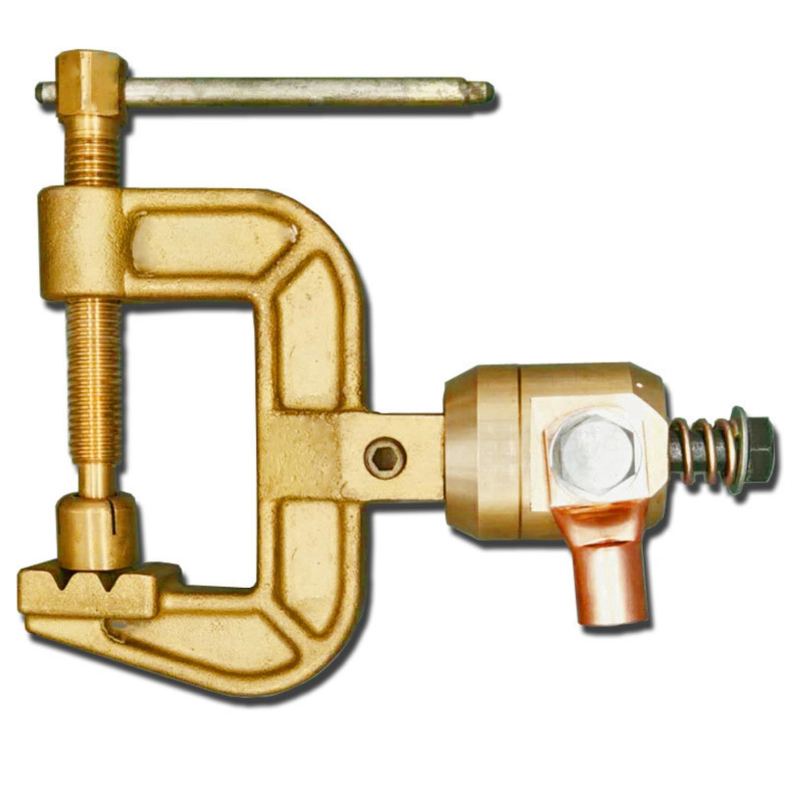 Colcolo Morsetto di Massa per Saldatura Morsetto Pinza Clamp Corpo Metallico in Rame Ad Alta Conducibilità con Serraggio a Vite per Collegamento Stabile E, style to 3