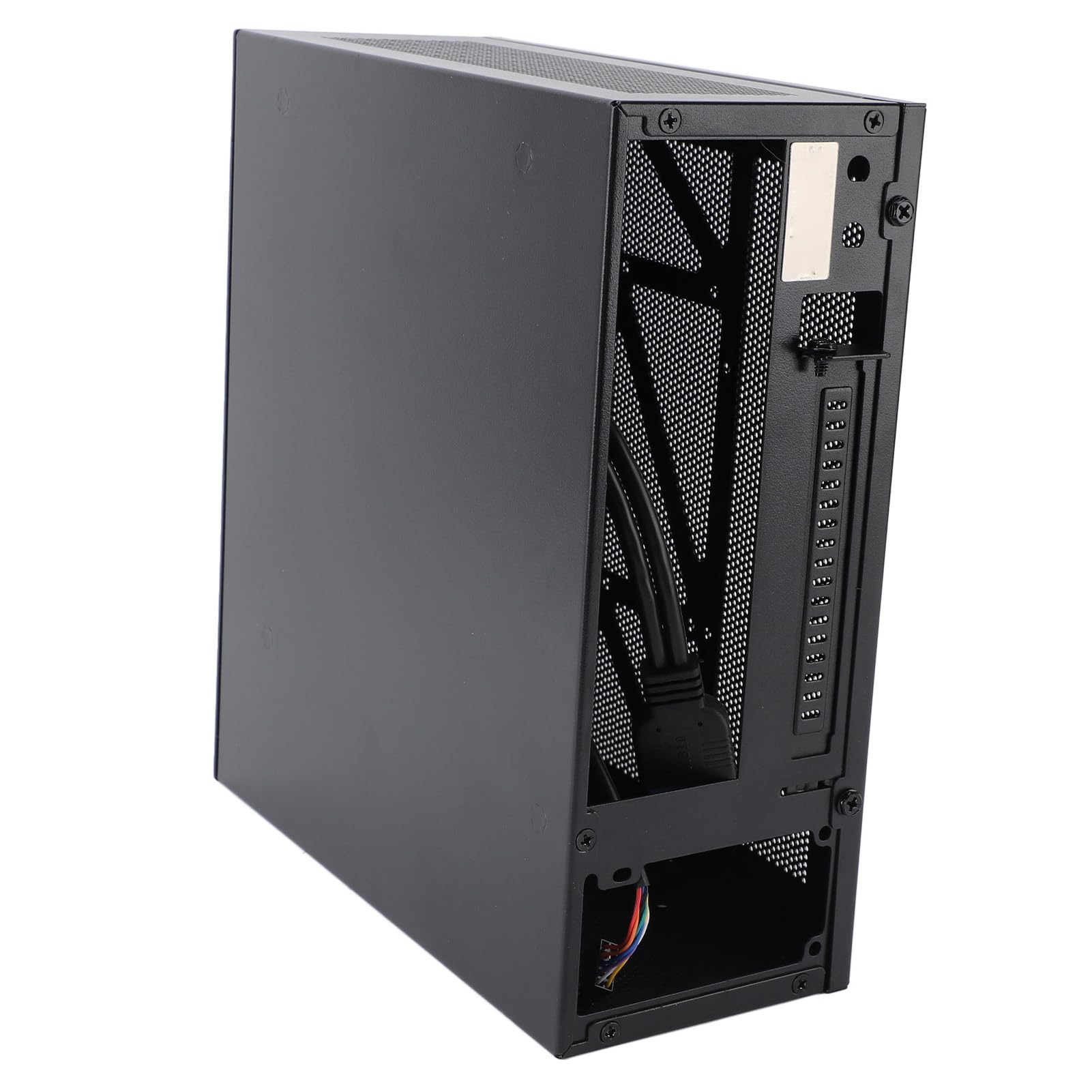 Obudowa Komputera do Gier na płytę główną ITX ze Stali Walcowanej na Zimno, Konstrukcja z Siatkowym Dziurkowaniem, Rozmiar 205 X 232 X 90 Mm, Porty USB 3.0, Kieszenie na Dyski SSD + HDD,