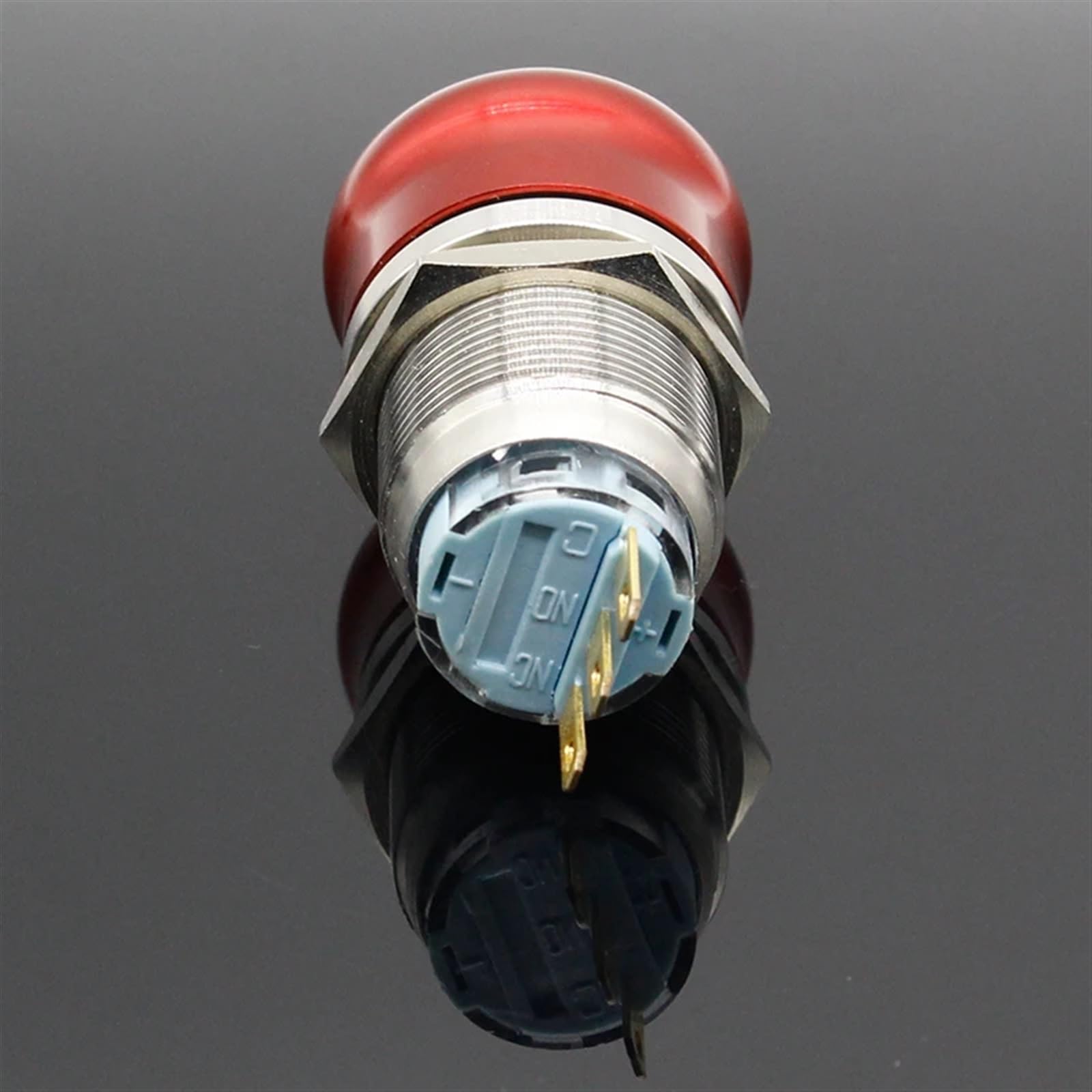 1 Uds. Interruptor de botón de Parada de Emergencia con Cierre de Metal de Acero Inoxidable de 19mm